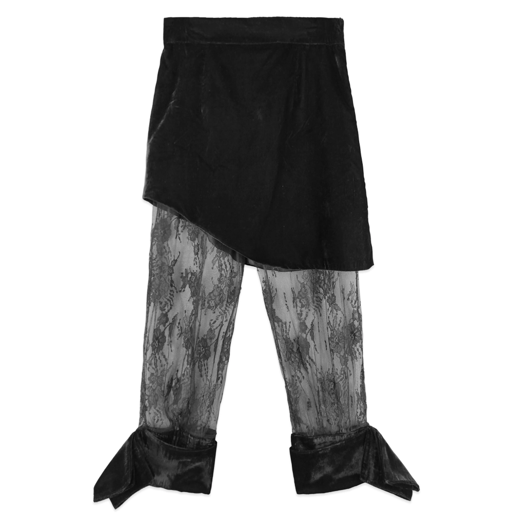 شلوارک زنانه تور دامن مخمل zmm 24515