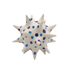 میموزا سرامیکی یایو سفید خال آبی و لاجوردی سایز 2 24933 ldi