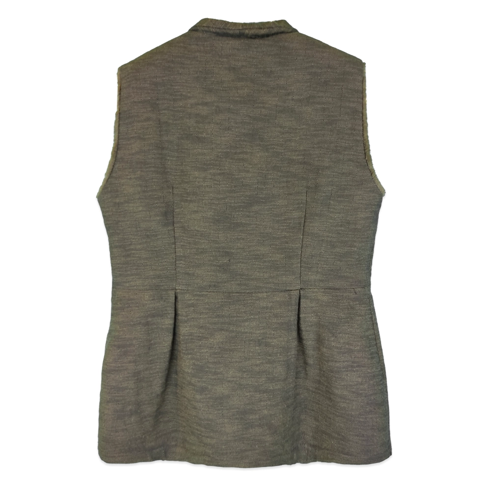 وست پشمی زنانه قهوه ای با آستر mas 24965