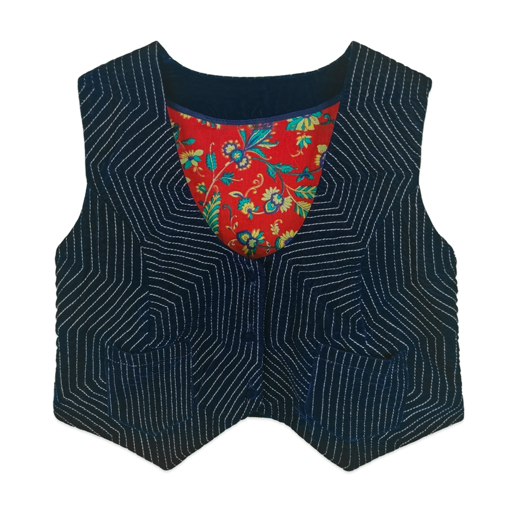 ژیله مخمل زنانه سورمه ای دستدوز yst 24555