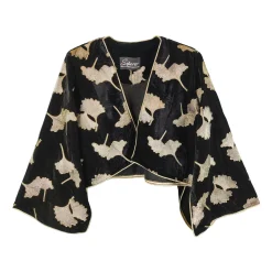 کت مخمل زنانه مشکی آستین چاکدار sip 24532