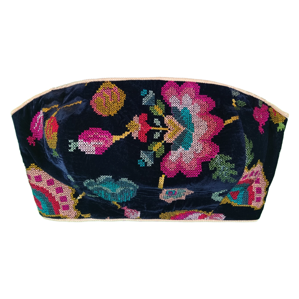 کراپ تاپ زنانه سوزن دوزی ngh 23205