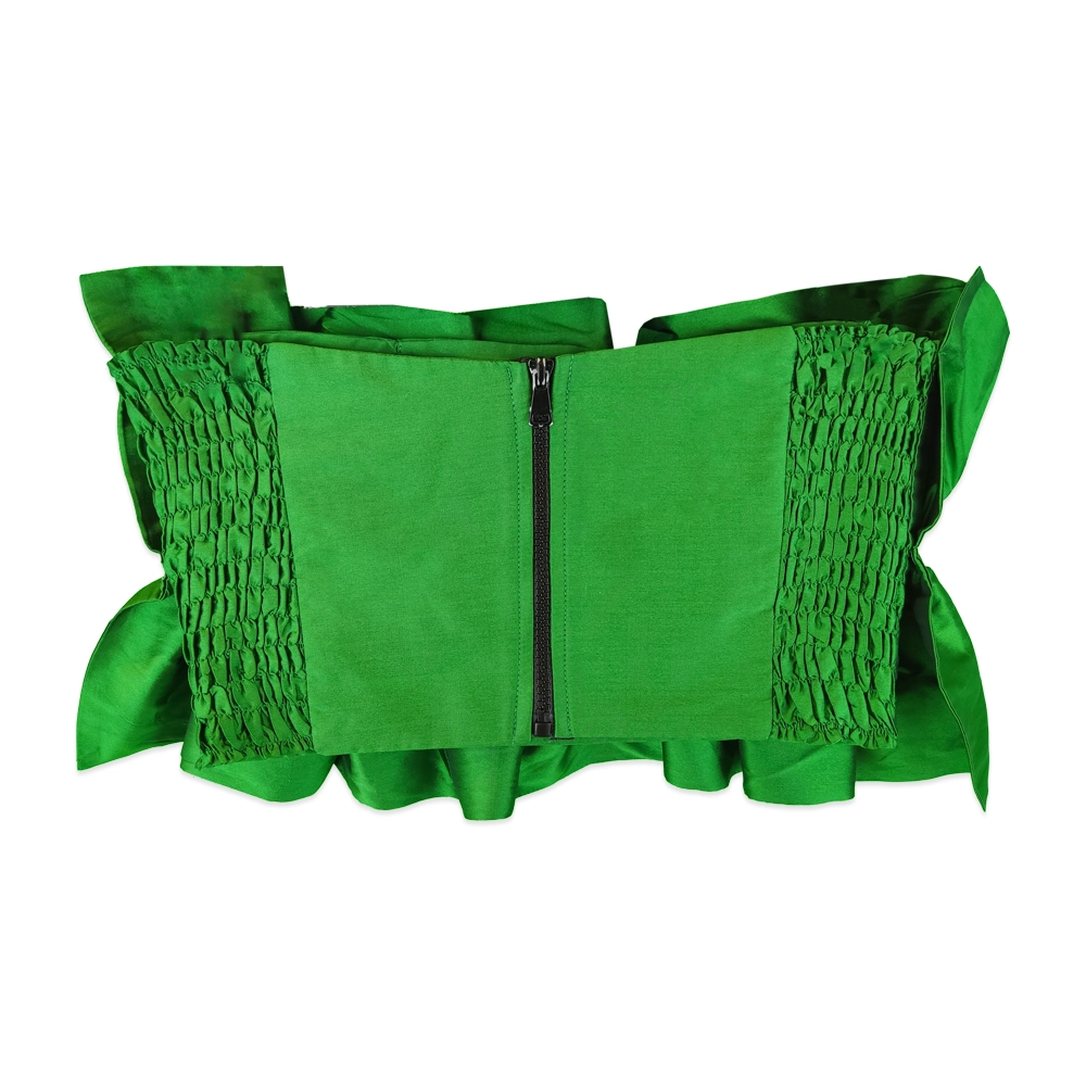 کراپ تاپ زنانه چیندار سبز trt 24904