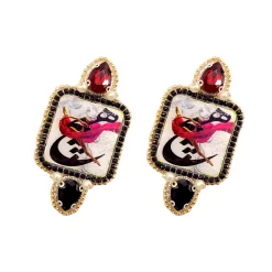 گوشواره زنانه جواهردوزی 23425 blt