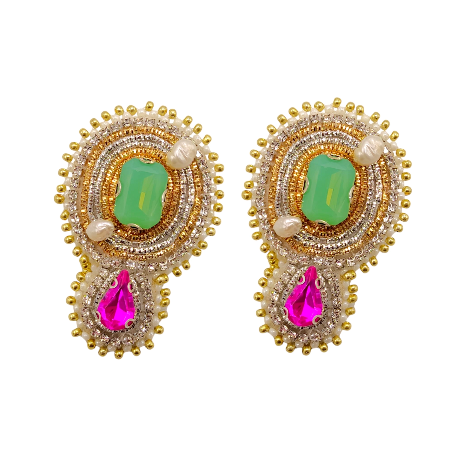 گوشواره زنانه جواهردوزی 23426 blt