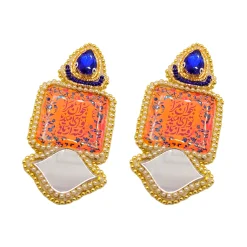 گوشواره زنانه جواهردوزی 23426 blt