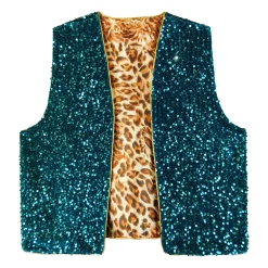 جلیقه پولکی زنانه سبز abd 25305