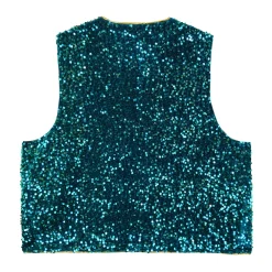 جلیقه پولکی زنانه سبز abd 25305