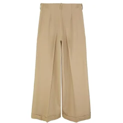 شلوار زنانه کشاد کرم shp 25070