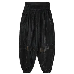 شلوار مخمل زنانه ولوت زانو نوار مخمل zmm 24613