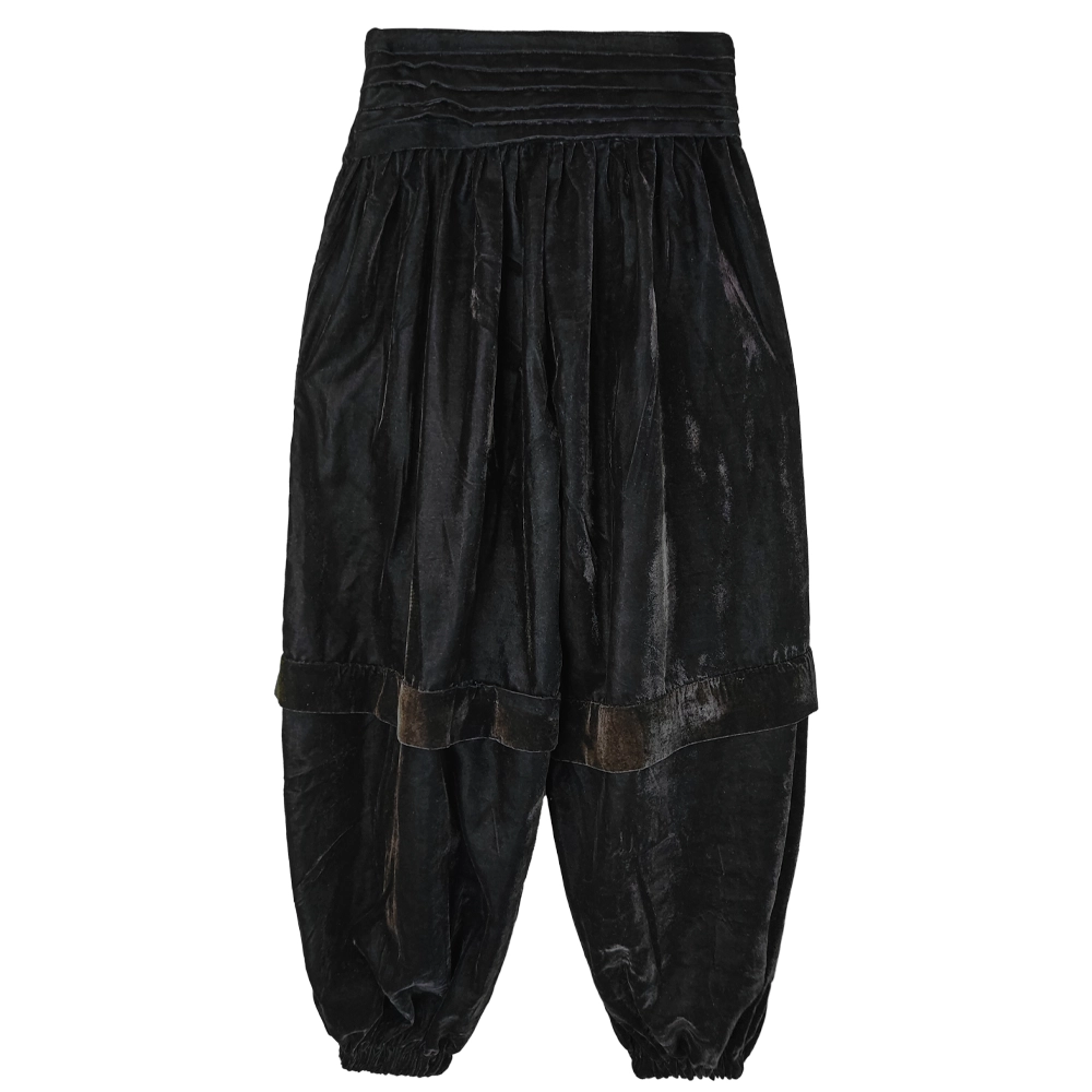 شلوار مخمل زنانه ولوت زانو نوار مخمل zmm 24613