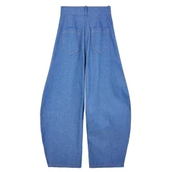 شلوار زنانه واید جین آبی روشن rdl 25083