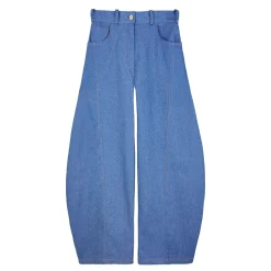 شلوار زنانه واید جین آبی روشن rdl 25083