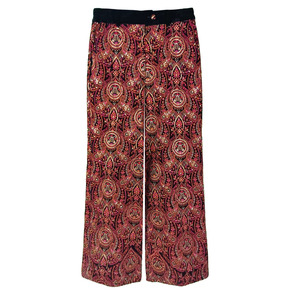 شلوار زنانه از بالا گشاد مخمل پولکی yst 25244