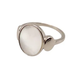 انگشتر نقره زنانه صدفی mlz 25217