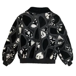 بامبر چهل تیکه جیر زنانه مشکی سفید sip 24952