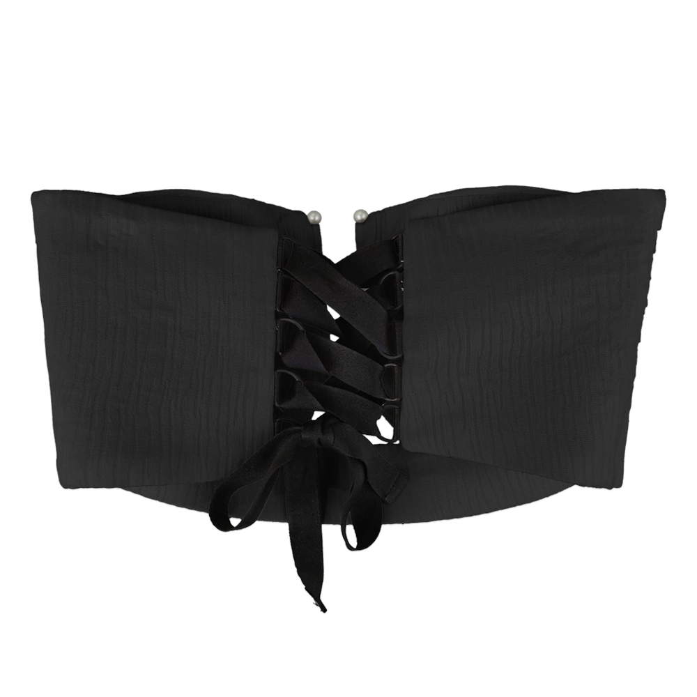 دکلته یو زنانه مشکی hrb 18621