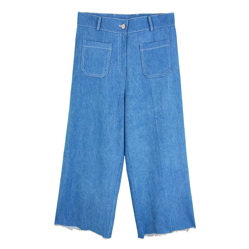 شلوار جین زنانه جلو جیب آبی روشن sip 25359