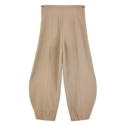 شلوار زنانه تکمه قهوه ای hrb 25541