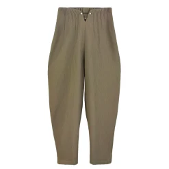 شلوار زنانه قهوه ای کمر مرواریدی hrb 16103