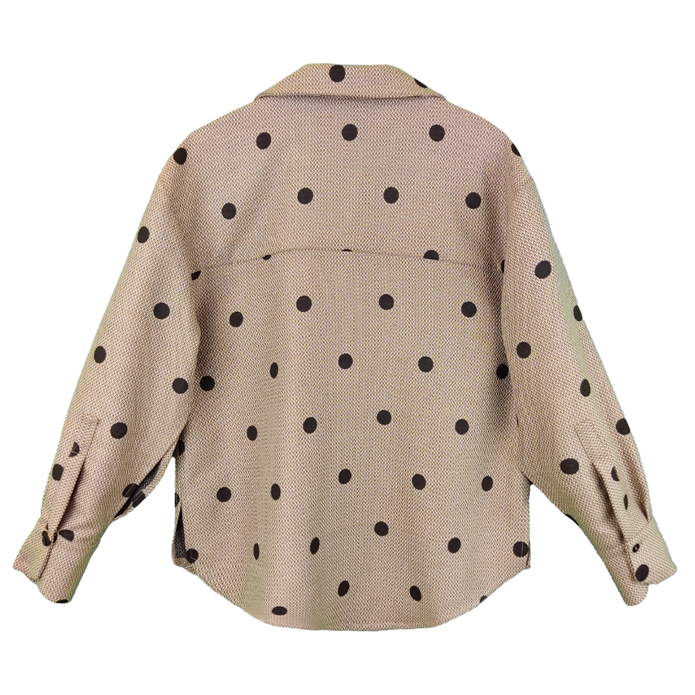 شومیز زنانه خالدار با یقه prm 25075