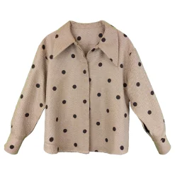 شومیز زنانه خالدار با یقه prm 25075