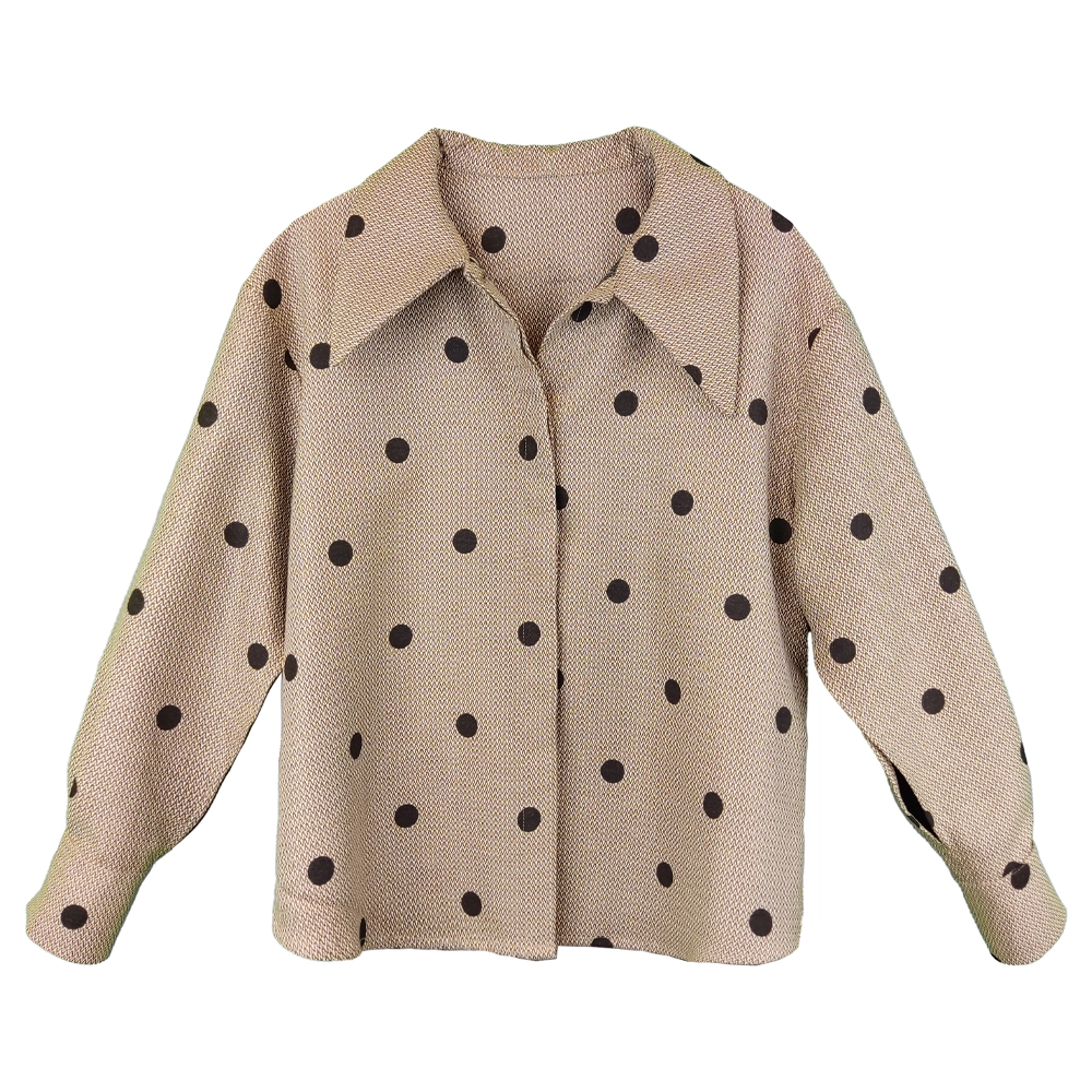 شومیز زنانه خالدار با یقه prm 25075