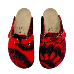 صندل زنانه چوپ پتوم قرمز مشکی سایز 36 abb 25471