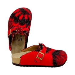 صندل زنانه چوپ پتوم قرمز مشکی سایز 36 abb 25471