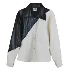 کت جین و چرم زنانه mki 25605