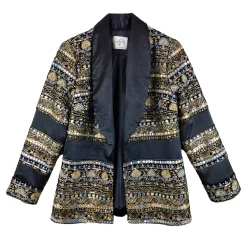 کت زنانه مخمل ساتن آینه کاری ngh 25555