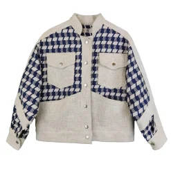 کت زنانه پیچازی سورمه ای sip 12880