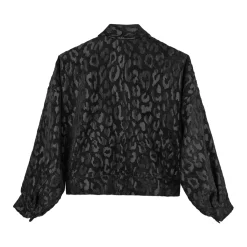 کت زنانه کوتاه کمر ریشی پلنگی rdl 24755