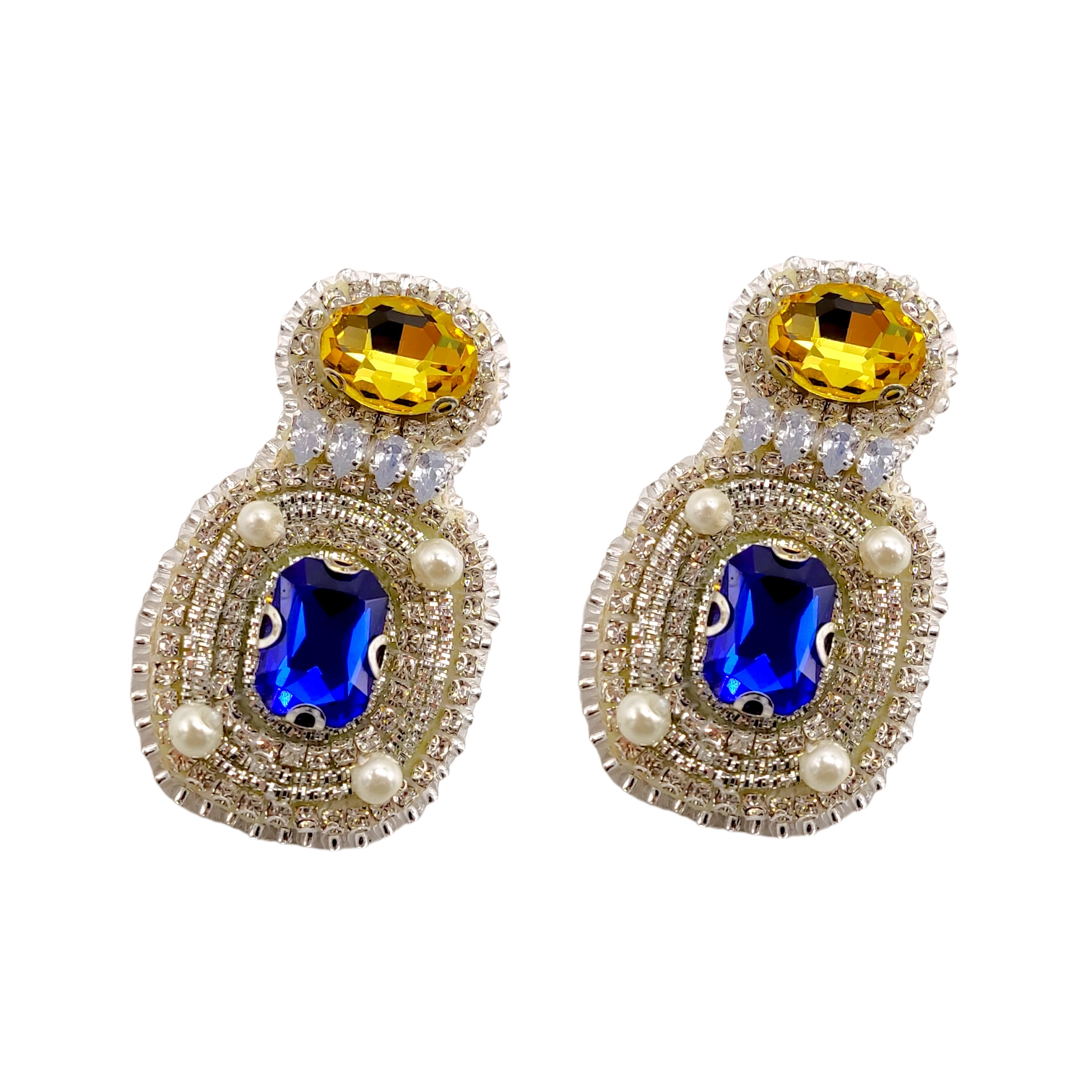 گوشواره زنانه جواهردوزی 23426 blt