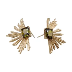 گوشواره نقره زنانه نگین دار bjx 20132