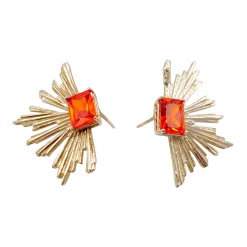 گوشواره نقره زنانه نگین دار bjx 20138