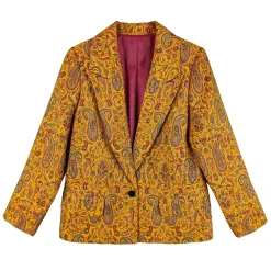 کت زنانه رسمی ترمه طلایی بلیزر yst 25959