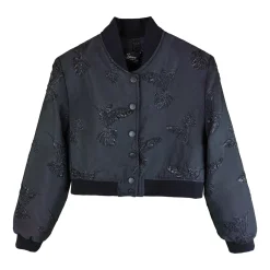 بامبر ژاکارد زنانه مشکی 25831 sip