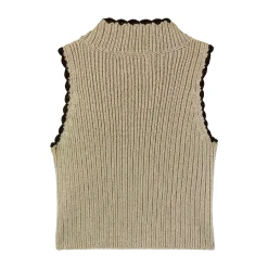 تاپ زنانه بافت گلدار mki 25772