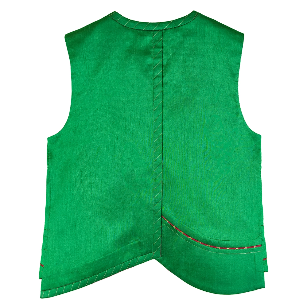 جلیقه تافته زنانه سبز تیره 25866 yst