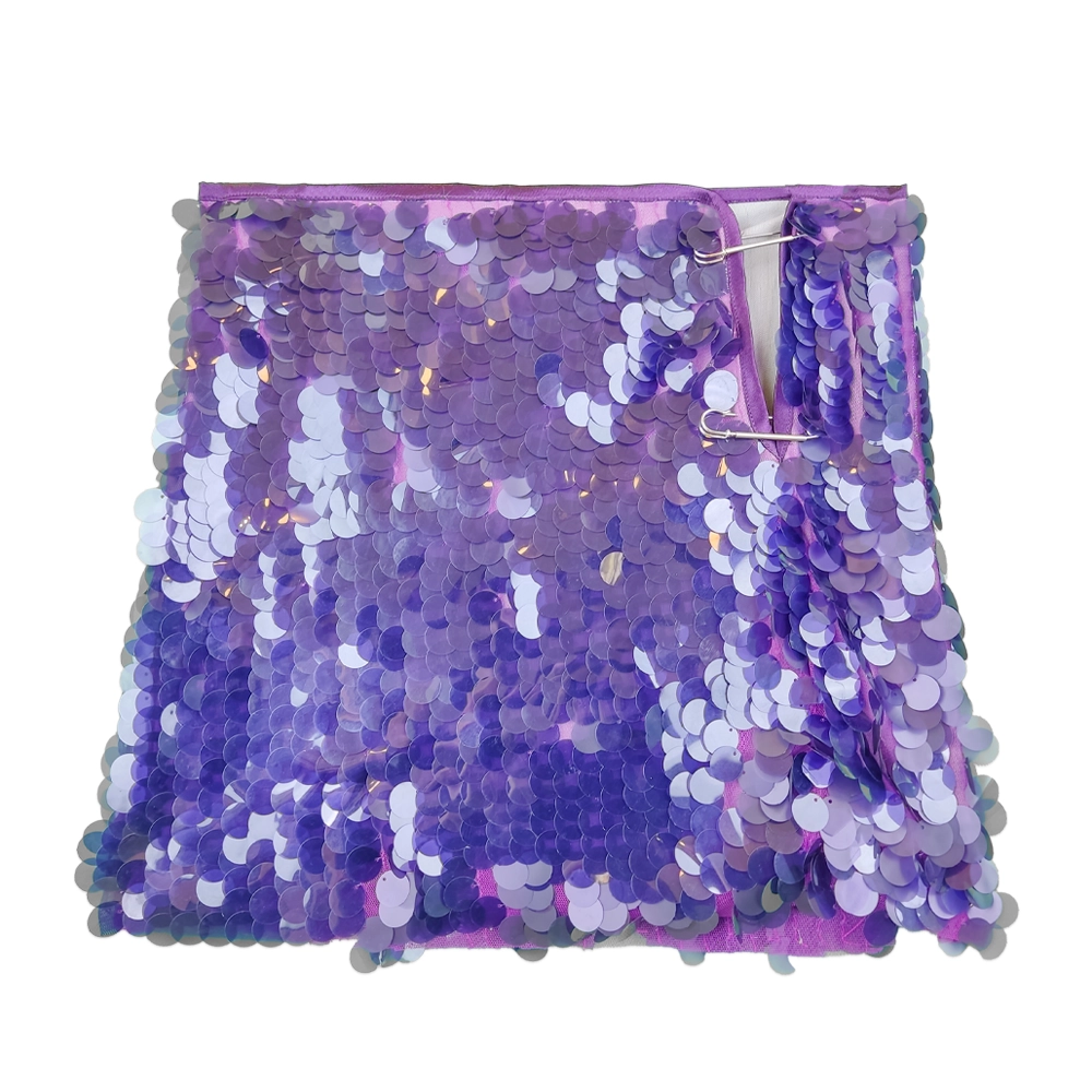 دامن زنانه پولک بنفش ctd 26190