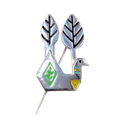 سنجاق سینه نقره زنانه تاجی tji 25547