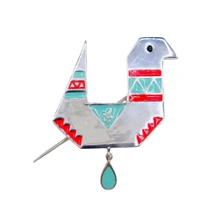 سنجاق سینه نقره زنانه تاجی tji 25548