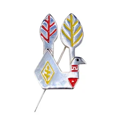 سنجاق سینه نقره زنانه تاجی tji 25549