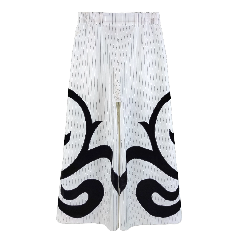 شلوار دیپلمات زنانه اپلیکه مخمل برگ yst 25694