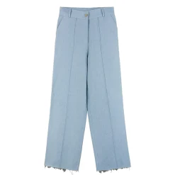 شلوار زنانه جین جلو خط دار دو ستاره sip 26225