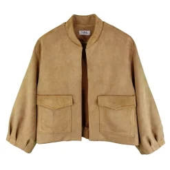 کت کوتاه زنانه خردلی 25802 sng