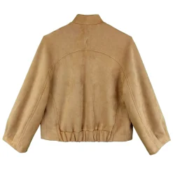 کت کوتاه زنانه خردلی 25802 sng