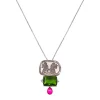 گردنبند نقره زنانه نگین دار 25767 mkh