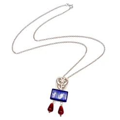 گردنبند نقره زنانه نگین دار 25696 mkh